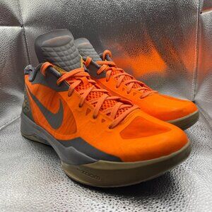 Size 10.5‎ Nike Zoom Hyperdunk 2011 Low Orange Gray Running Sneaker 487637-800